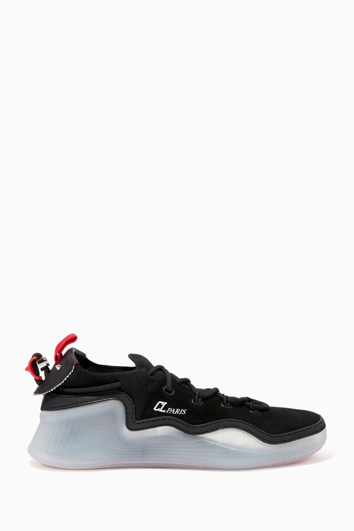 

Arpoador Sneakers in Suede & Cotton Mesh Knit, Black