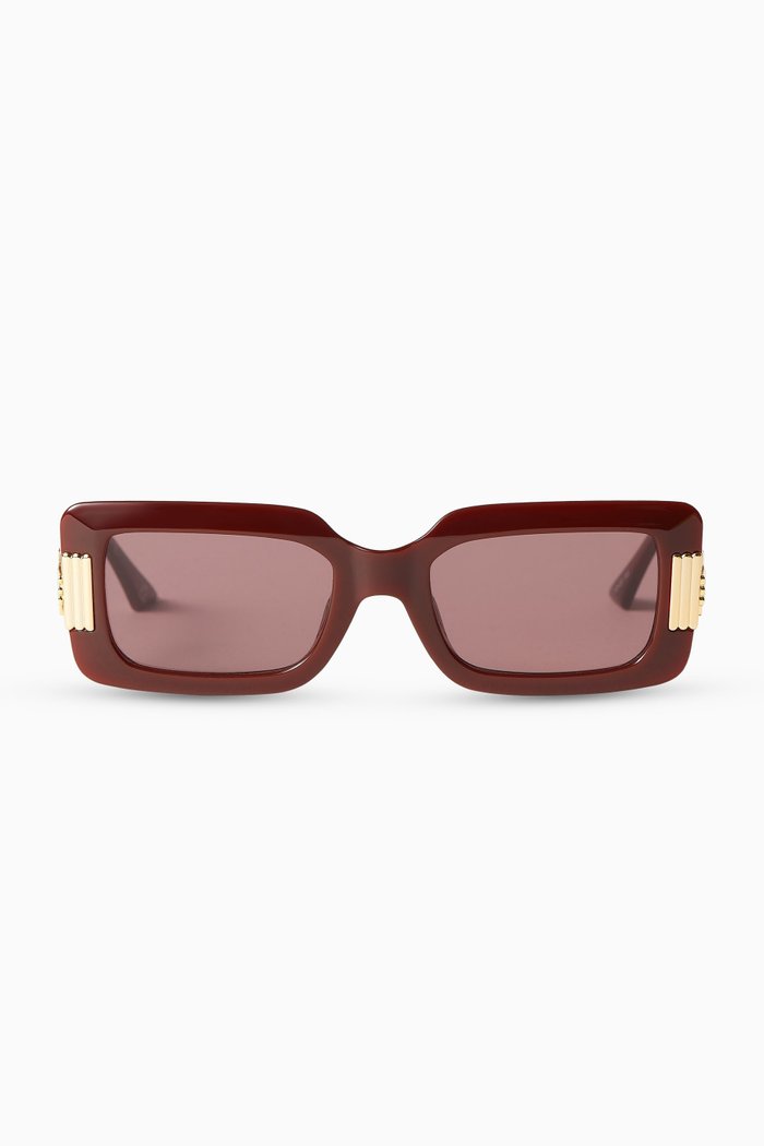 

x Missoma Orion Ridge Sunglasses in Plastic, Burgundy