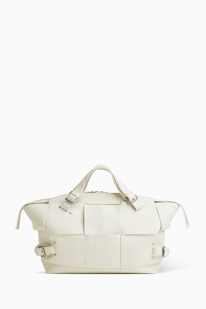 Arco Tool Bag in Intrecciato Nappa, White
