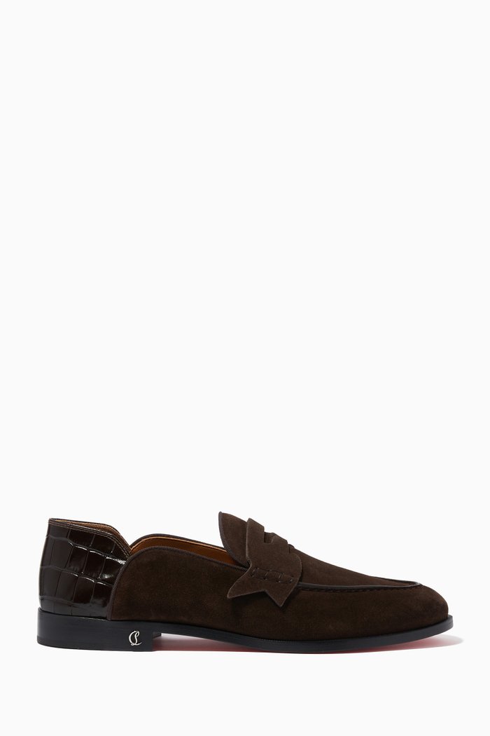 

Penny No Back Loafers in Crosta Leather, Brown