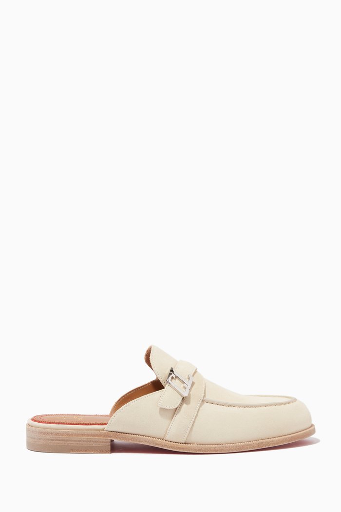 

Muloman Mules in Crosta Calf Leather, Neutral