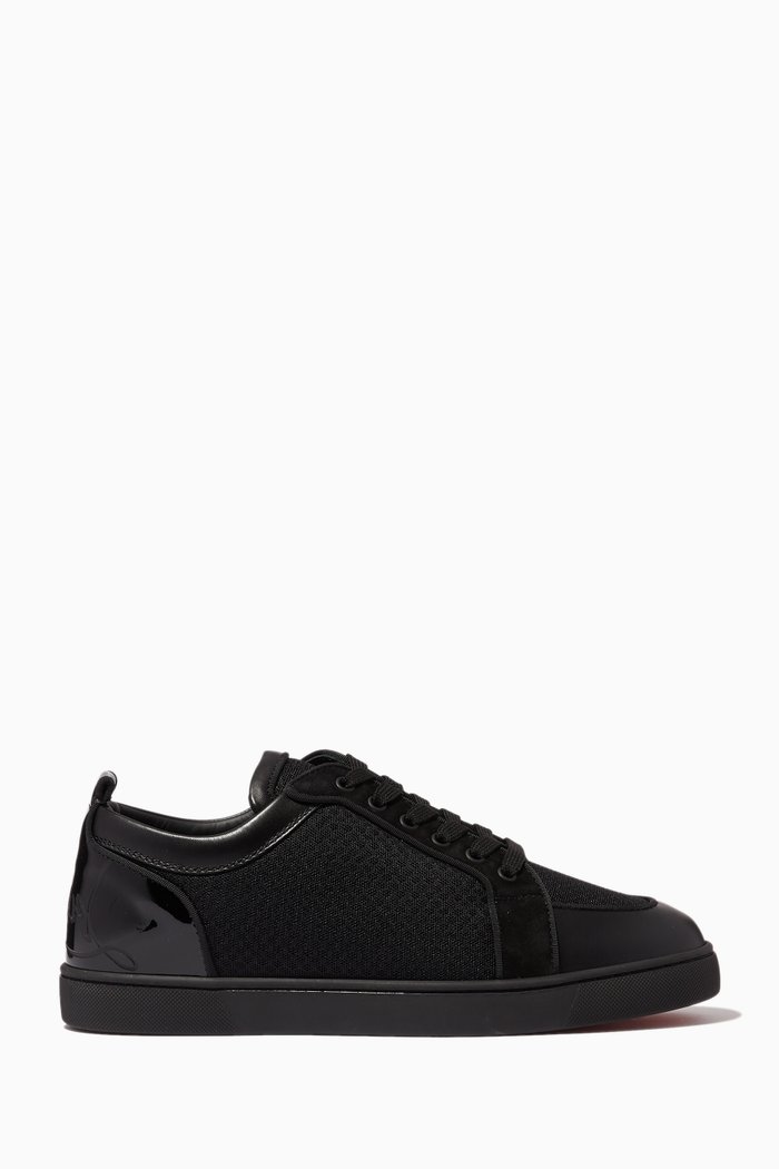

Fun Rantulow Low-top Sneakers in Calf Leather & Mesh, Black