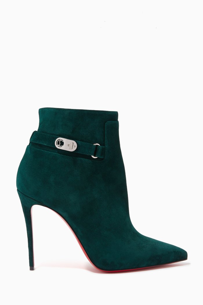 

Lock So Kate 100 Ankle Boots in Veau Velours, Green