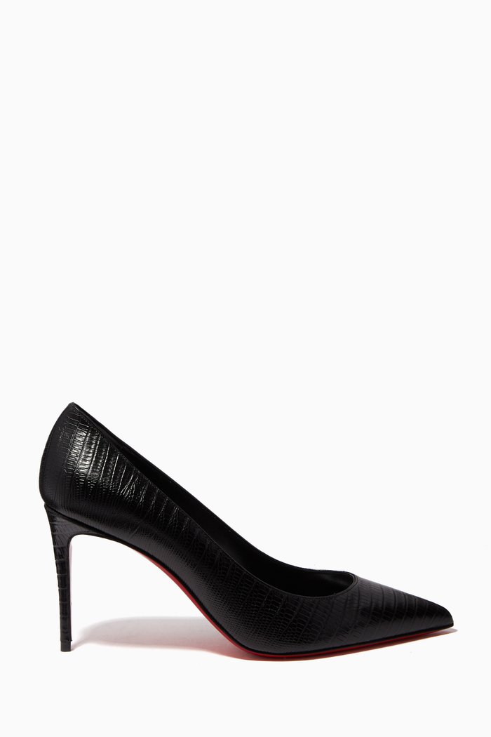 

Kate 85 Pumps in Lizard-embossed Leather, Black