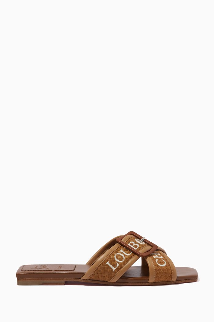 Crossimule Flats in Leather, Neutral