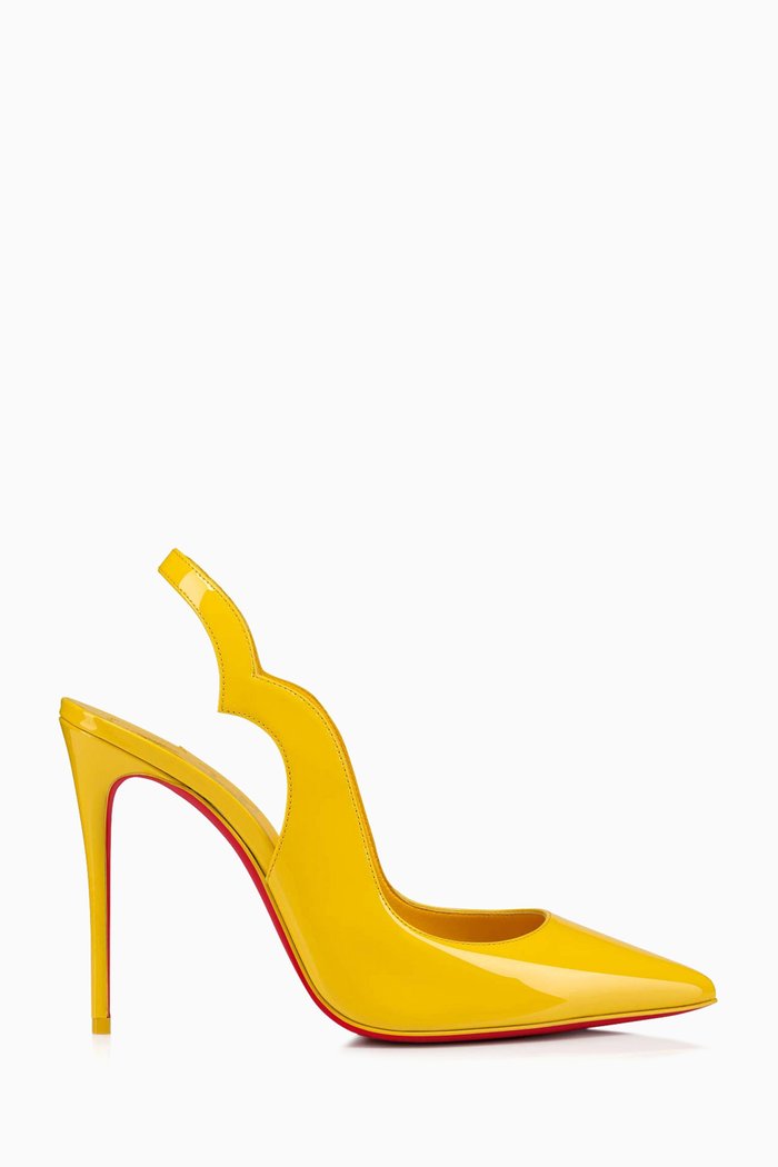 

Hot Chick 100 Slingback Pumps in Patent Leather, Yellow