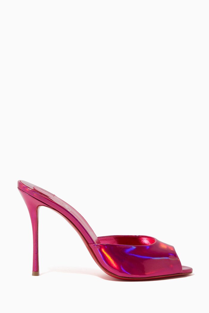 

Me Dolly 100 Mule Sandals in Patent Leather, Pink