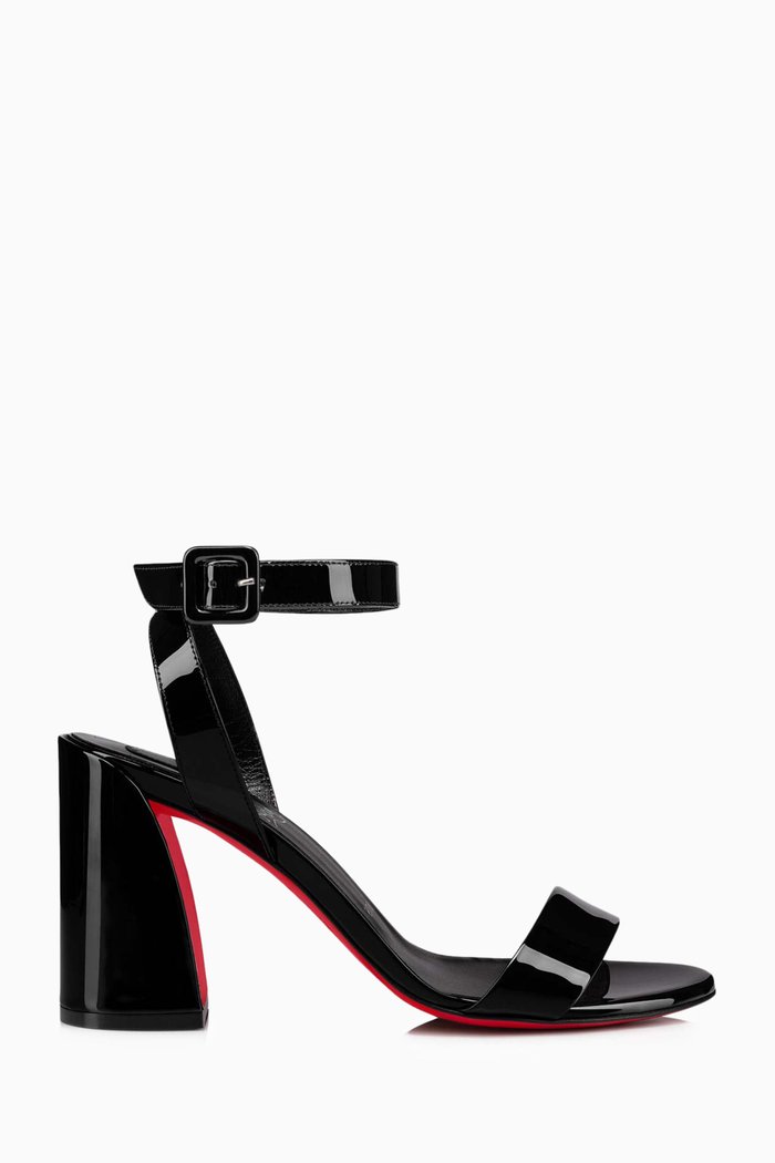 

Miss Sabina 85 Sandals in Patent Leather, Black