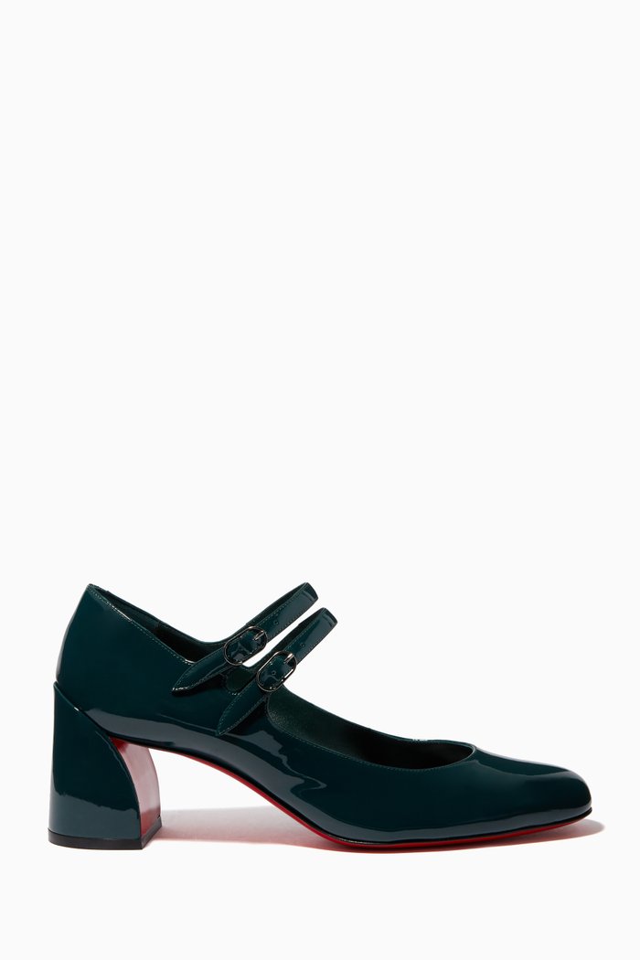 

Miss Jane 55 Sandals in Patent Calf Leather, Green