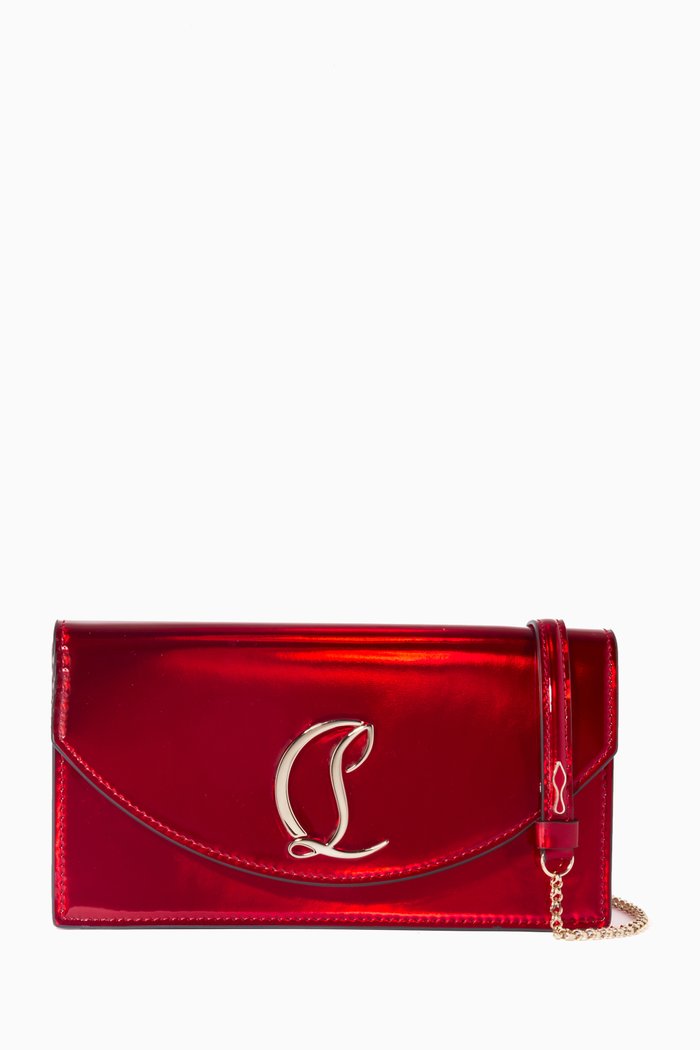 

Loubi54 Clutch Bag in Patent Leather, Red