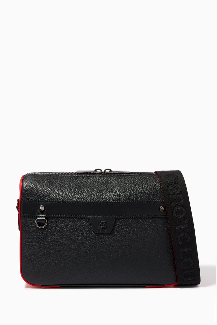 

Ruisbuddy Messenger Bag in Calf Leather, Black