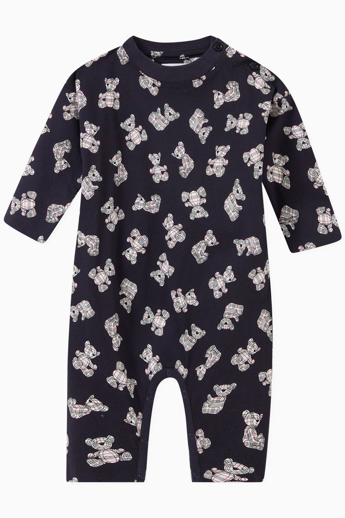

Thomas Bear Onesie in Cotton, Blue