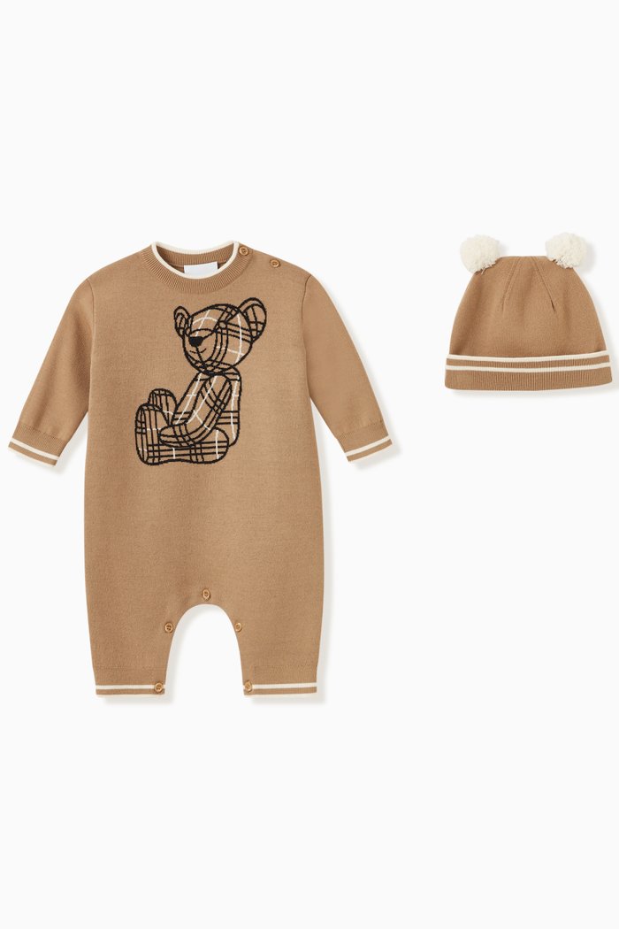 

Onesie & Hat in Wool, Set of Two, Neutral