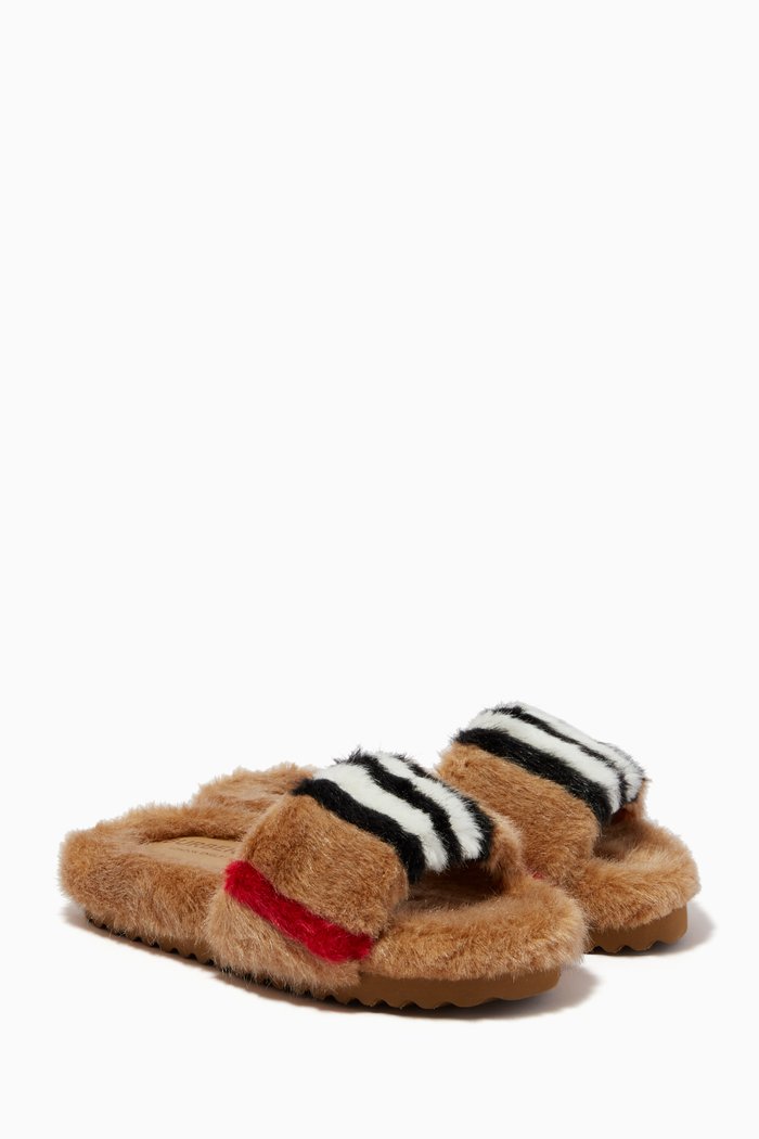 

Hockley Slides in Faux Fur, Neutral