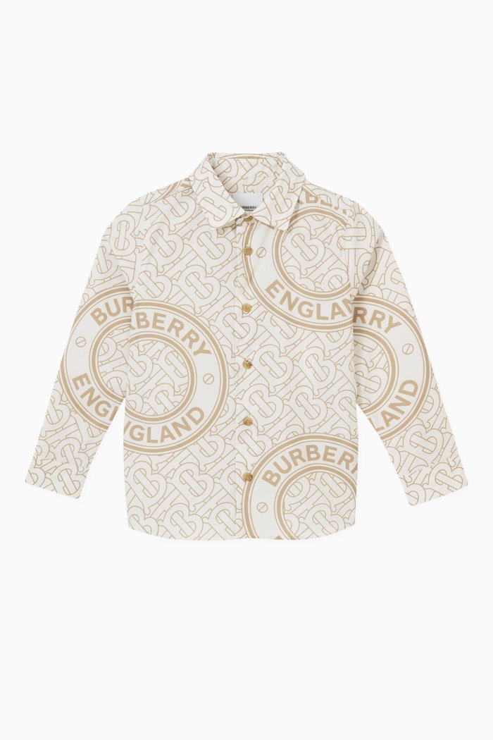 Owen Long-sleeved Shirt in Cotton, Neutral