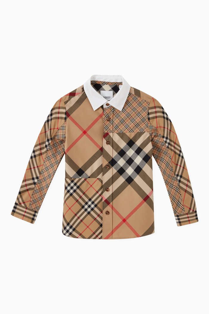 

Etienne Check Shirt in Cotton, Neutral