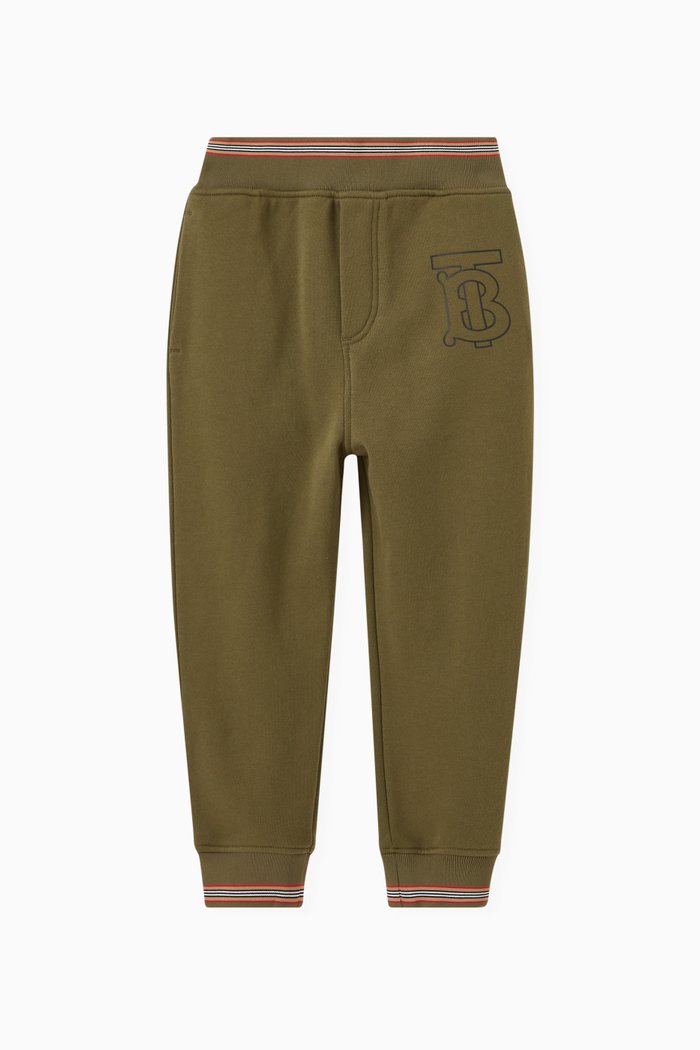 

Logo Print Sweatpants in Cotton, Green
