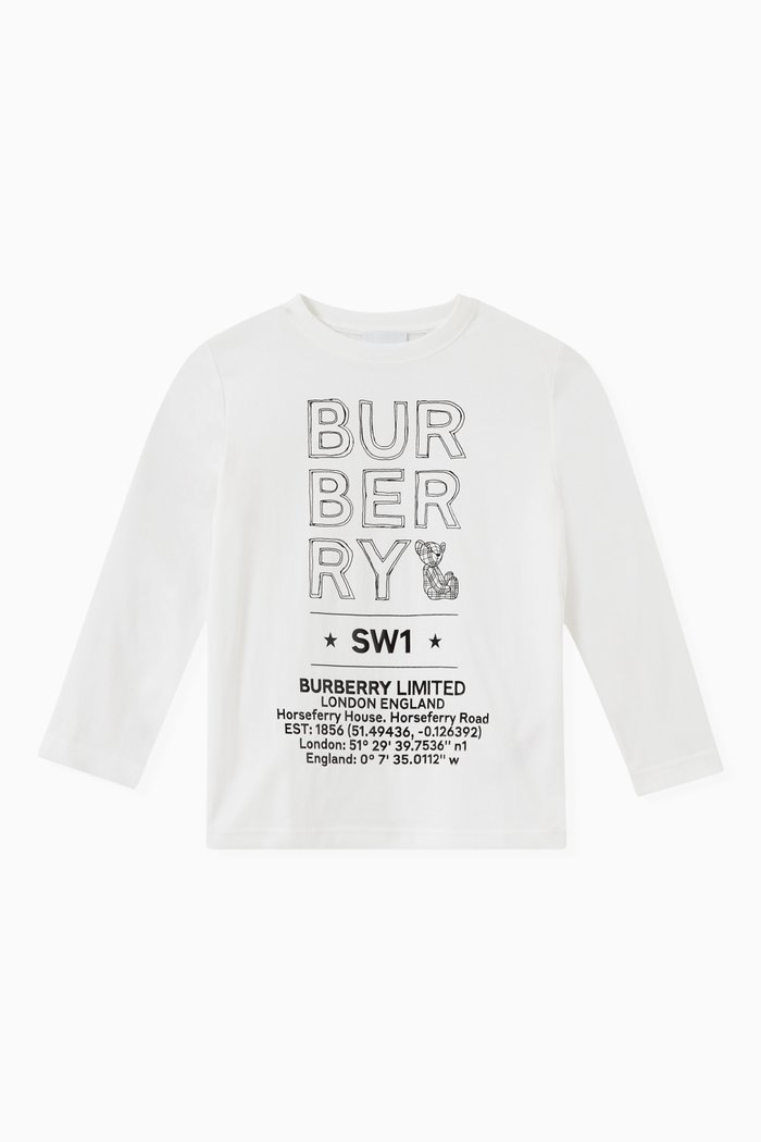 Graphic Print T-shirt in Cotton, White