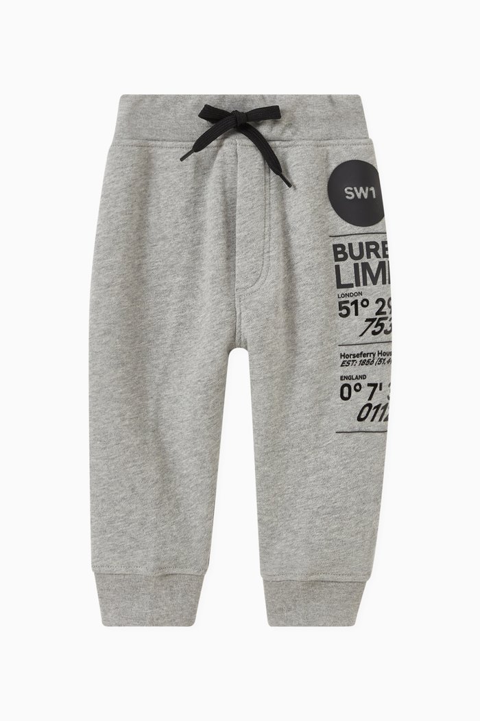 

Joel Side Print Sweatpants in Cotton, Grey
