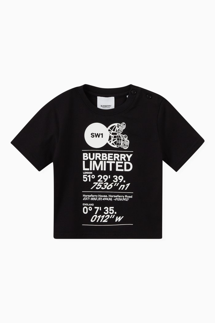 

Joel Graphic Print T-shirt in Cotton, Black