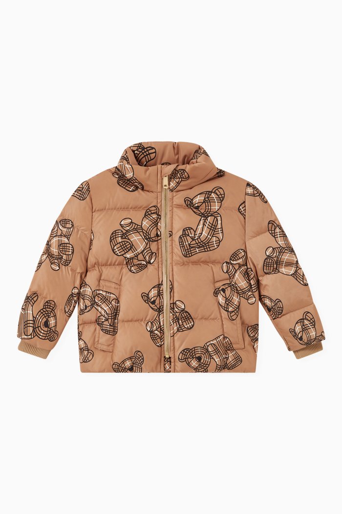 

Teddy Bear Puffer Jacket in Nylon, Neutral