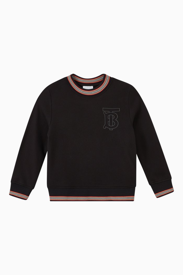 

Lester Logo Detail Sweatshirt in Cotton, Black