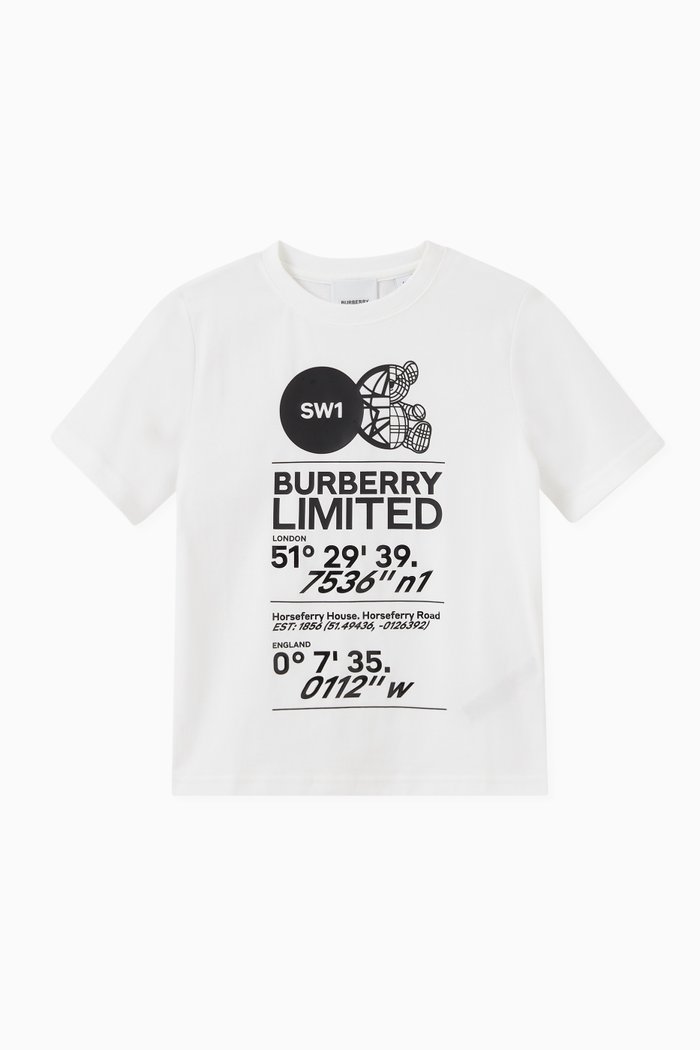 

Joel Graphic Print T-shirt in Cotton, White