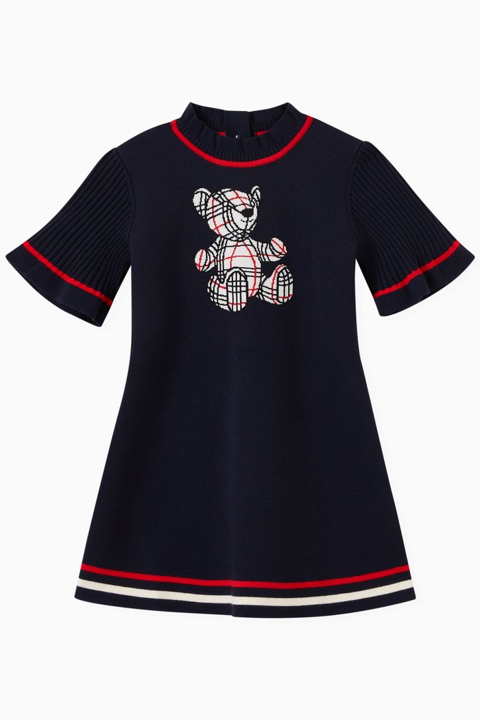 

Avrile Bear Dress in Wool, Blue