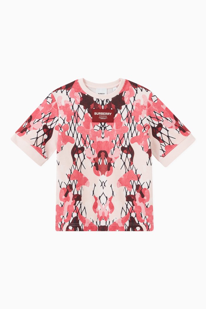 

Rachel Camo Print T-Shirt in Jersey, Pink