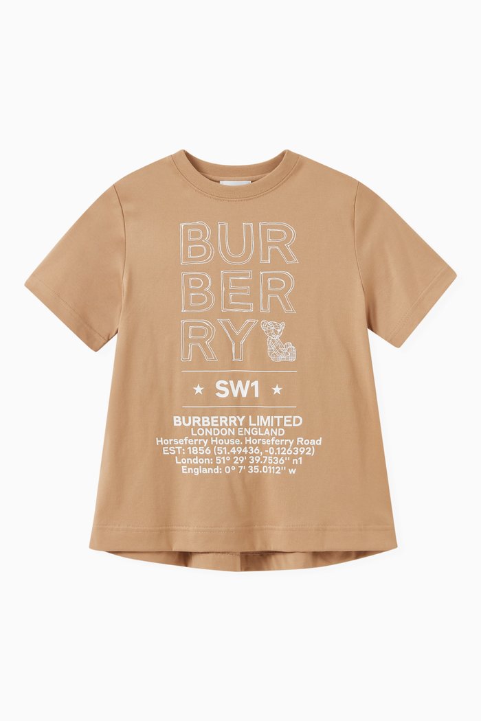 

Logo Sketch Print Top in Cotton Jersey, Neutral