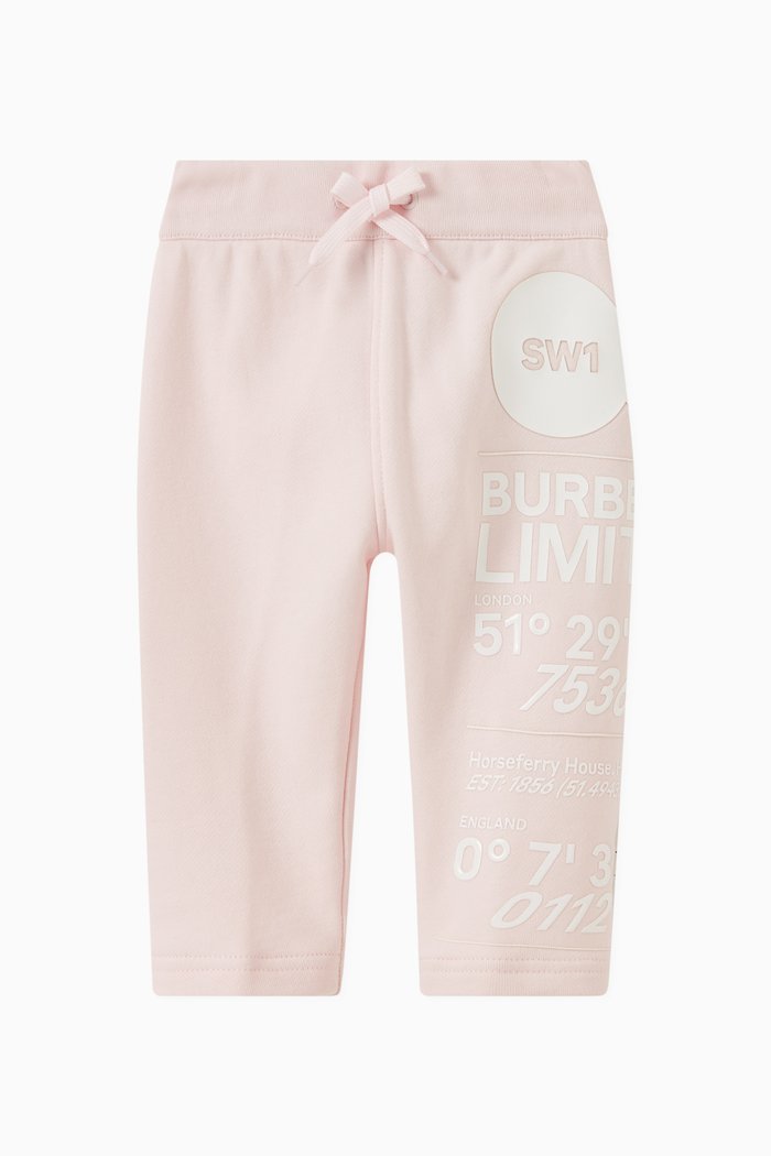 

Angie Address Print Sweatpants in French Terry, Pink