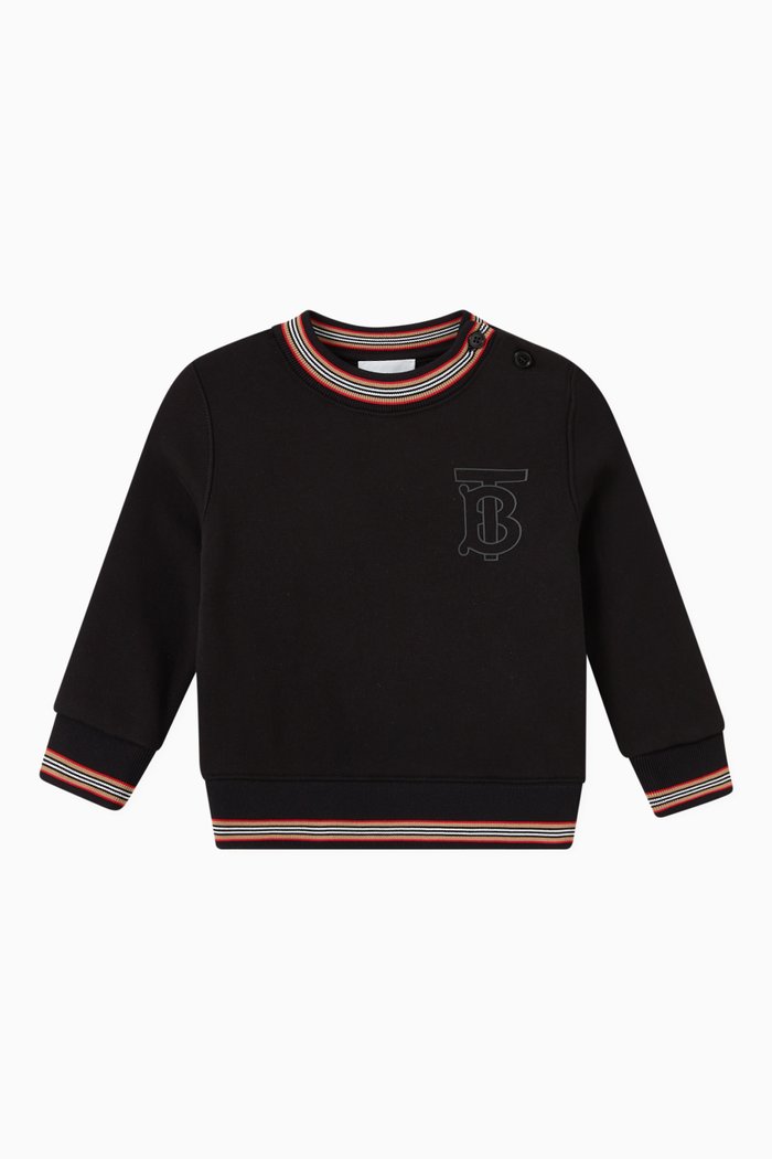 

Logo Detail Sweatshirt in Cotton, Black