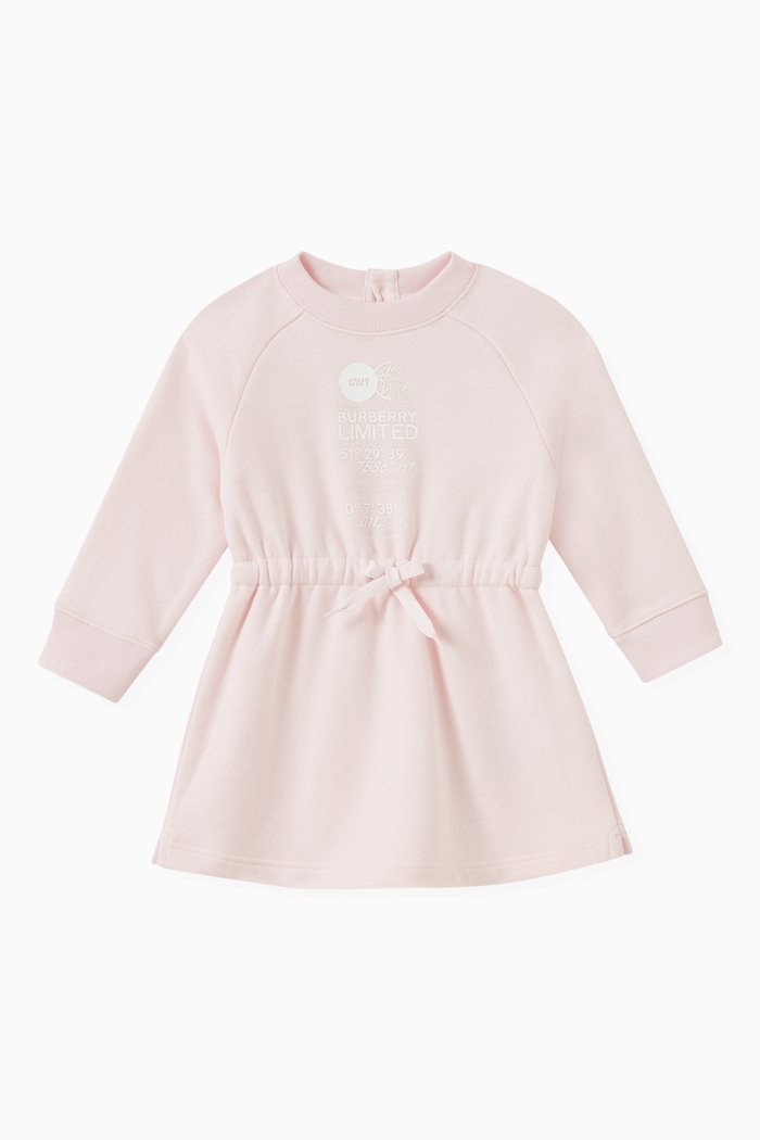 

Ffion Montage Print Dress in Loopback Cotton, Pink