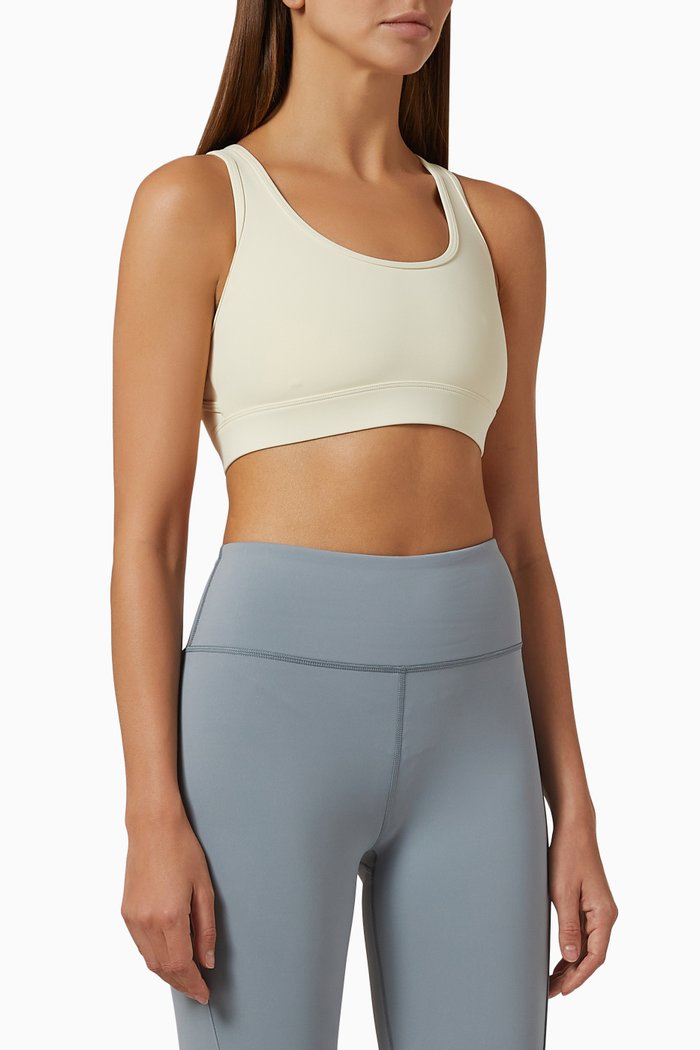 

Reset Sports Bra in Recycled Polyester, White