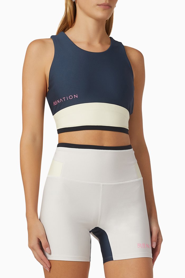

Outline Sports Bra in Recycled Polyester, Blue