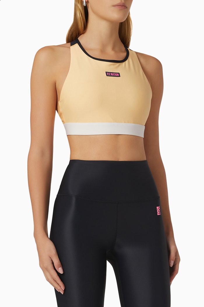 

Frontside Sports Bra in Recycled Polyester, Neutral
