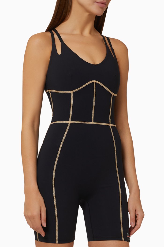 

Frontside Unitard in Nylon, Black