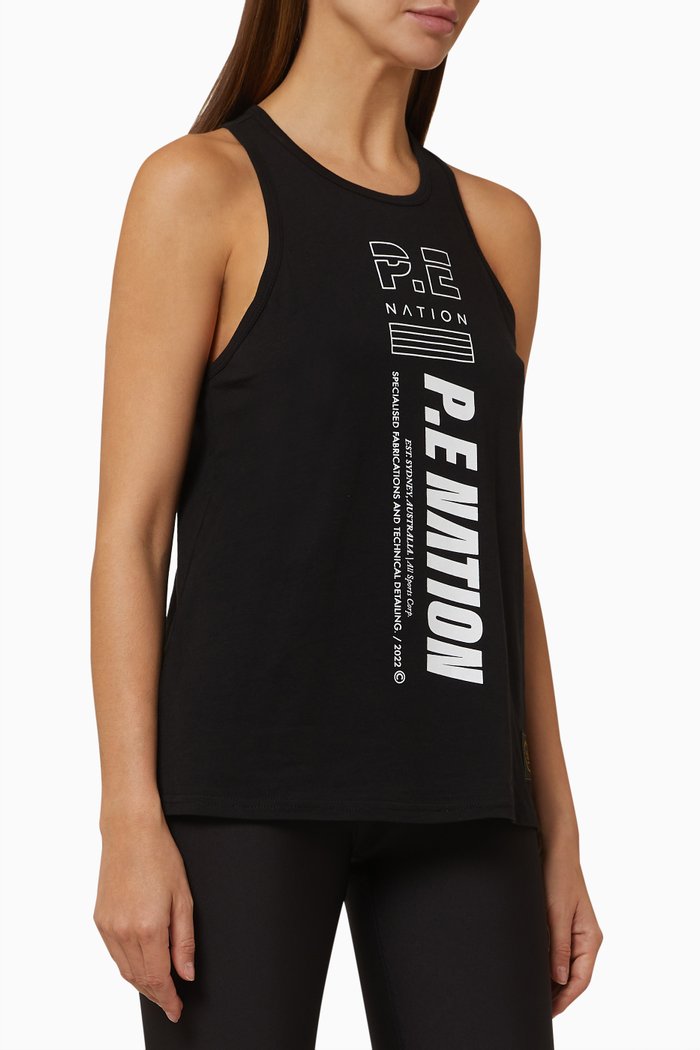 

Accelerate Tank Top in Organic Cotton, Black