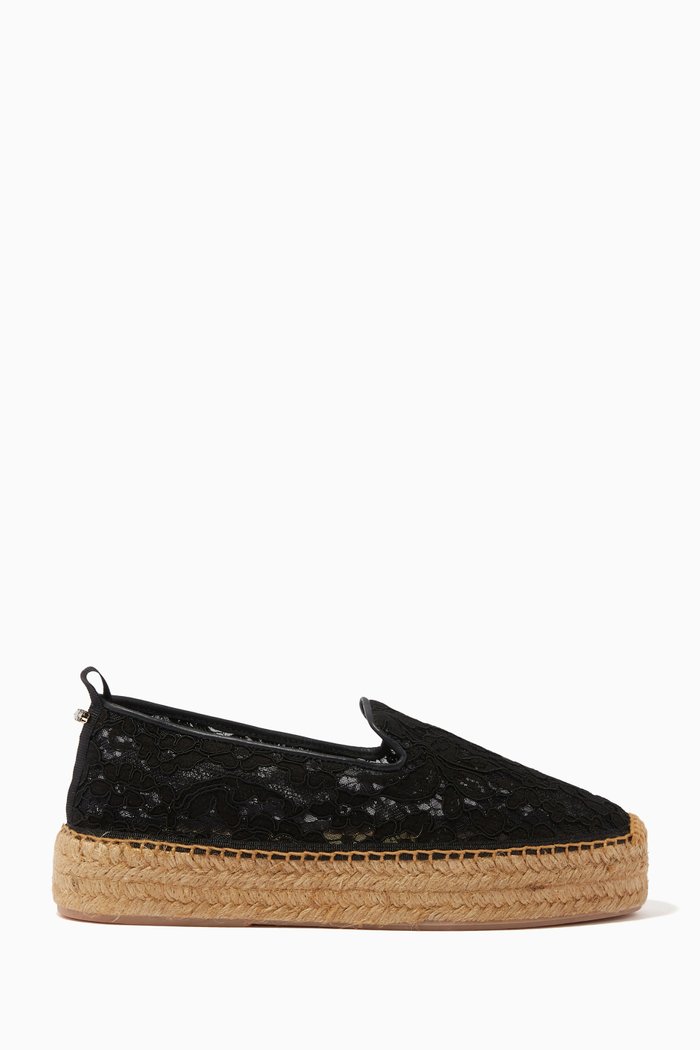 

Espadrilles in Lace, Black