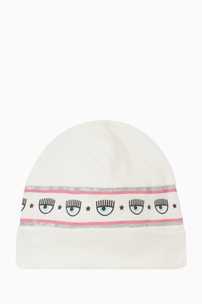 

Eyestar Glitter Stripe Hat in Cotton, Neutral