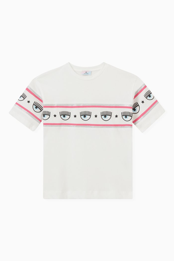

Maxi Logomania Band T-shirt in Cotton Jersey, Neutral