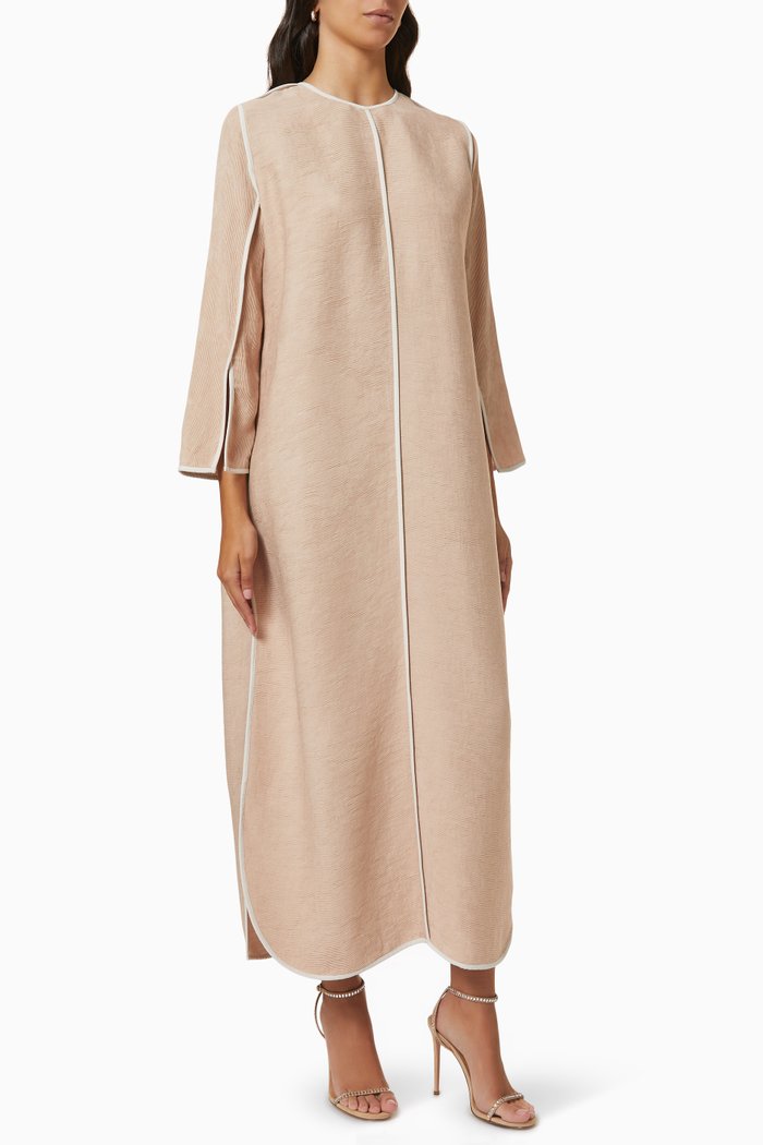 

Ripple Long Sleeve Kaftan, Pink
