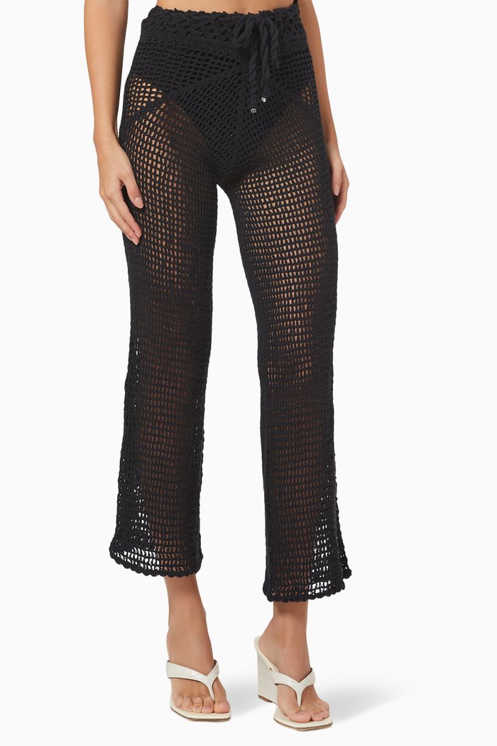 

Araxá Pants in Crocheted Cotton, Black