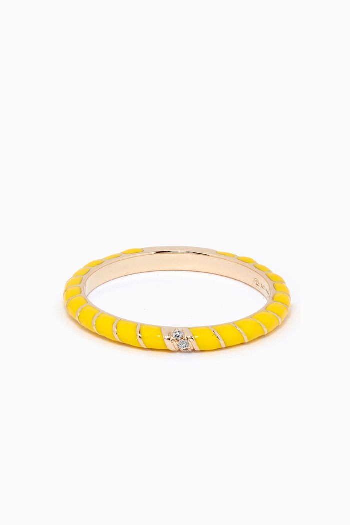 

Alliance Mini Torsade Diamond Ring in 9kt Yellow Gold