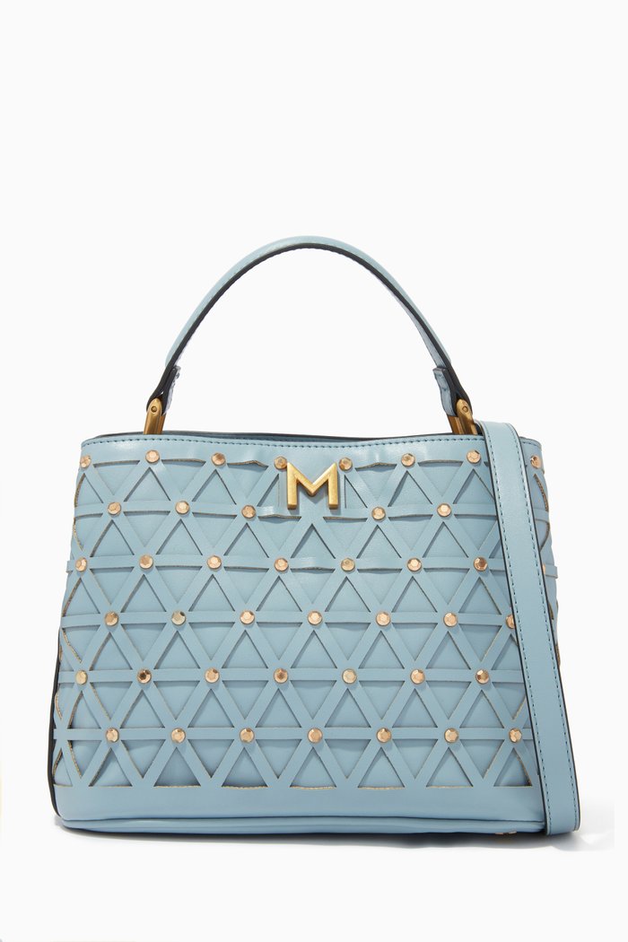 

Melissa Tote Bag in Faux Leather, Blue