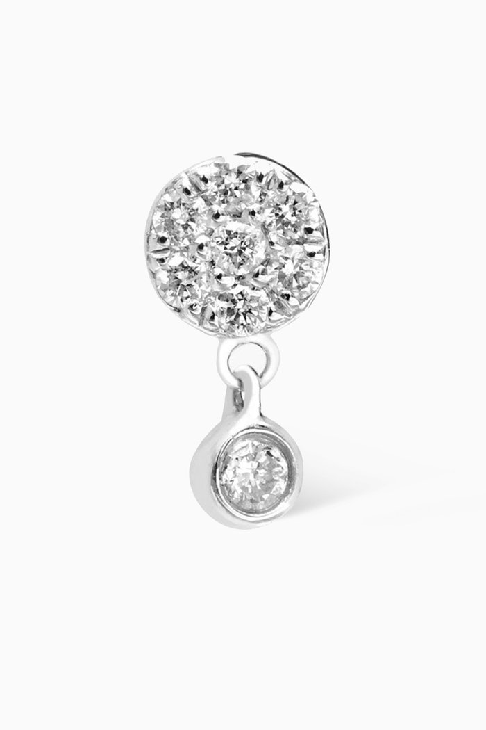 

Target Tassel Diamond Single Earring in 18kt White Gold
