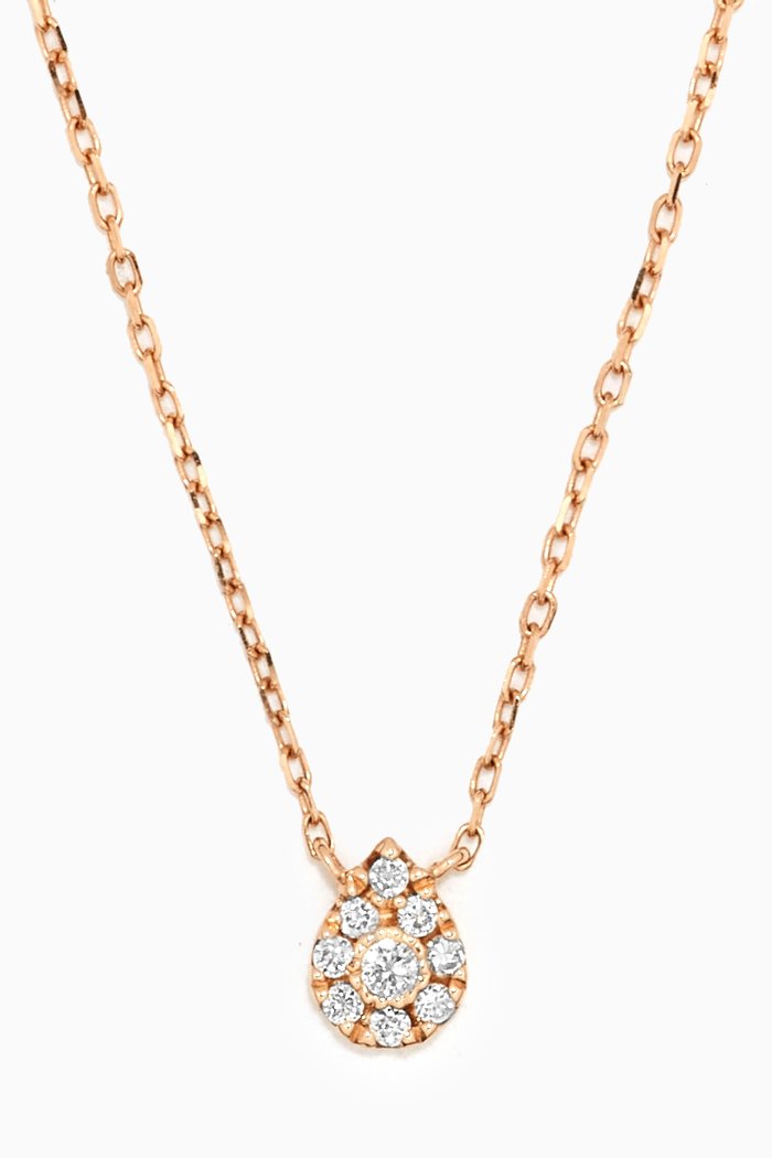 

Pear Diamonds Neckalce in 18kt Rose Gold