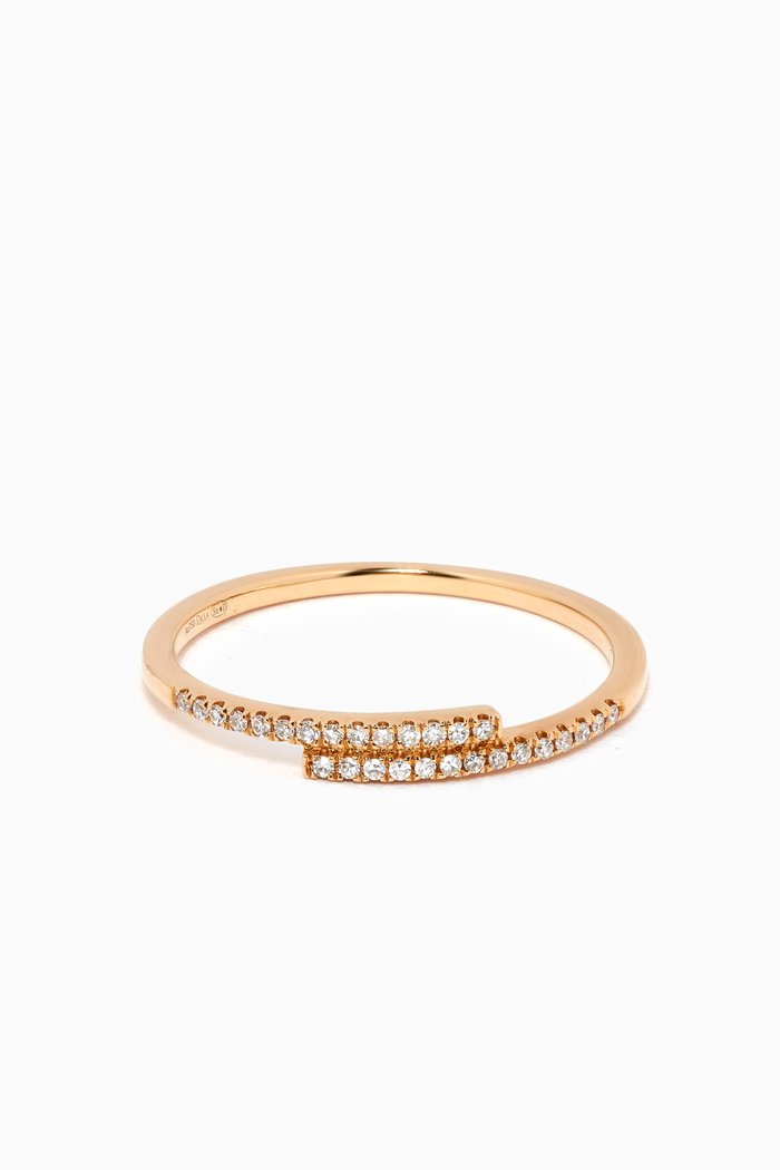 

You & Me Diamonds Ring in 18kt Rose Gold, Yellow
