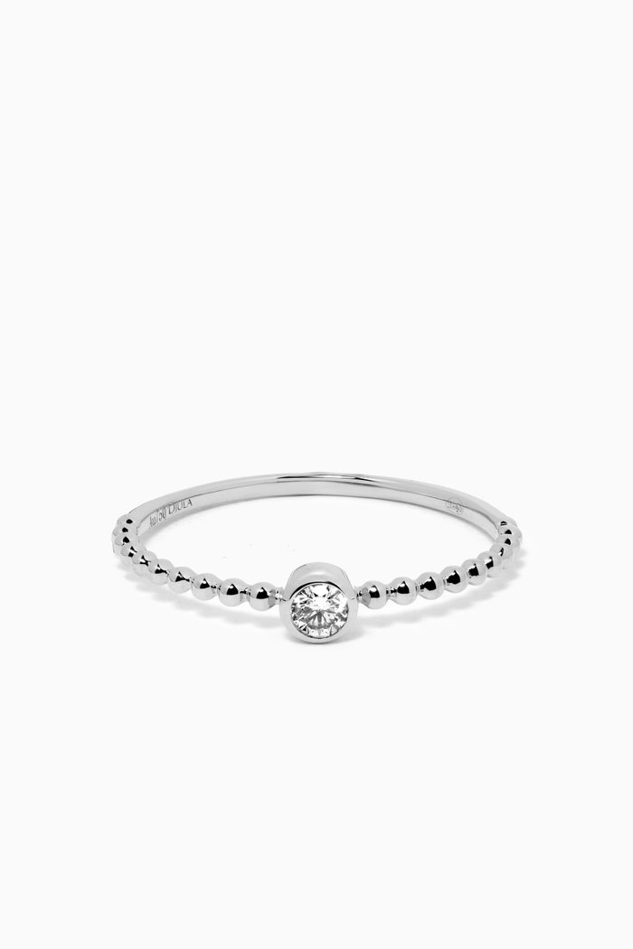 

Little Solitaire Ring in 18kt White Gold
