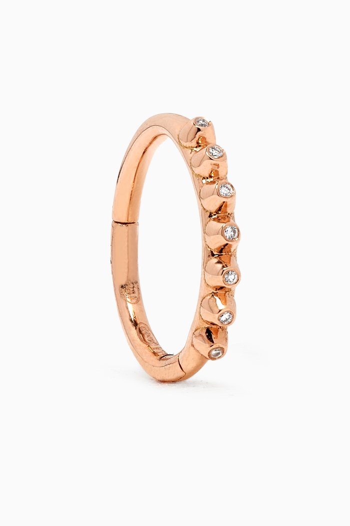 

Spikes Diamond Hoop Piercing in 18kt Rose Gold